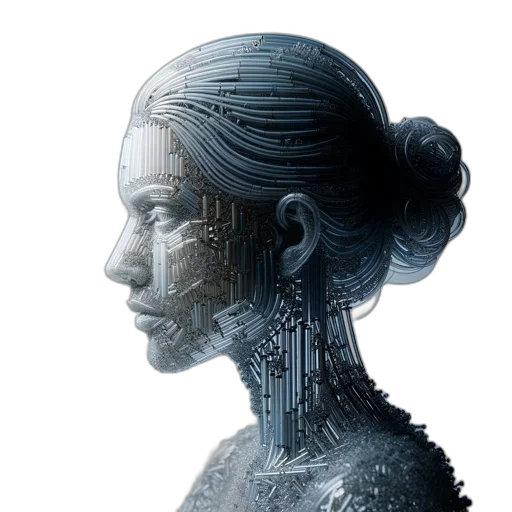 robot, face, mask, crown transparent PNG cut-out