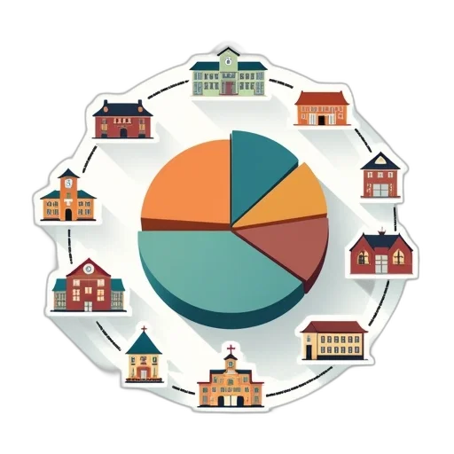 school, enrollment, pie, chart transparent PNG cut-out