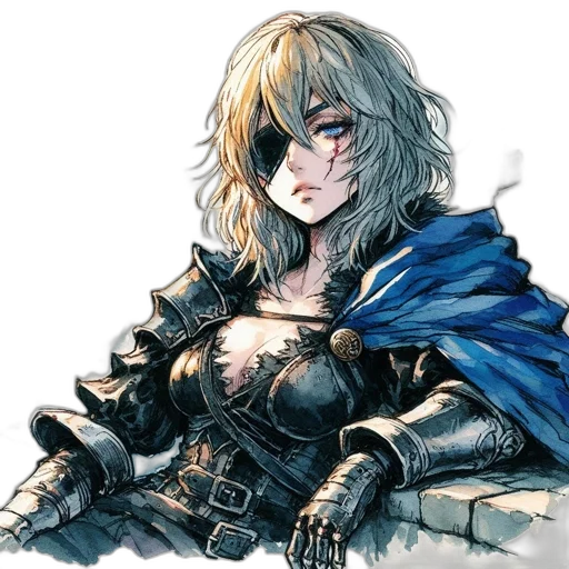 sword, weapon, face, dress transparent PNG cut-out