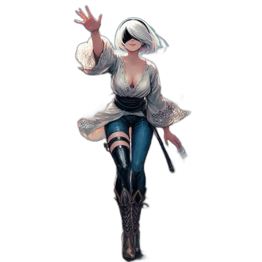 staff, weapon, jacket, dress transparent PNG cut-out
