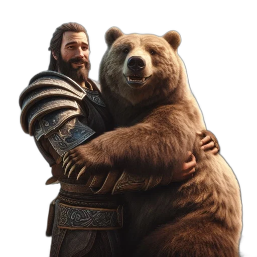 animal, concept art, fantasy art, bearded transparent PNG cut-out