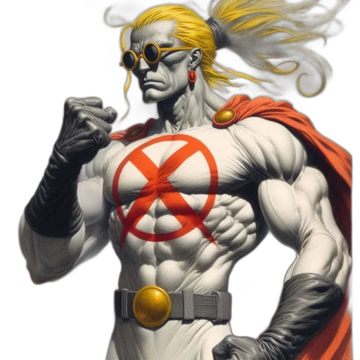 comic book art, concept art, fantasy art, muscular transparent PNG cut-out
