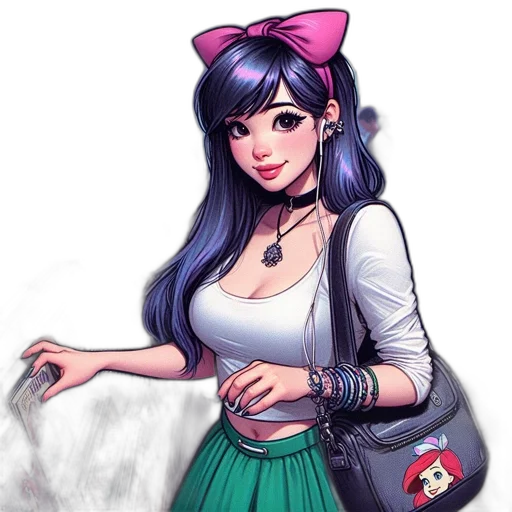 dress, staff, fantasy art, concept art transparent PNG cut-out