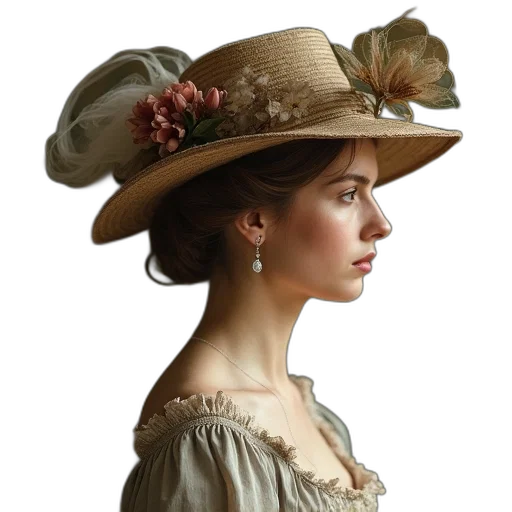 hat, crown, dress, face transparent PNG cut-out