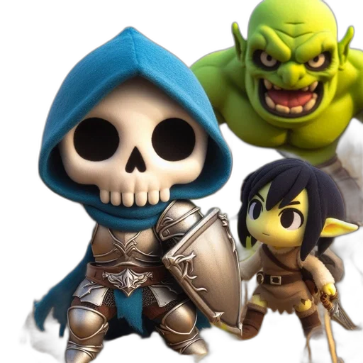 3d render, concept art, fantasy art, three transparent PNG cut-out