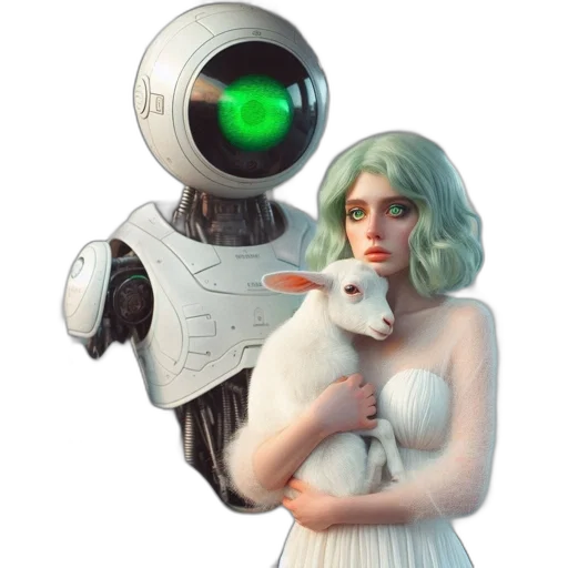 robot, creature, animal, dress transparent PNG cut-out