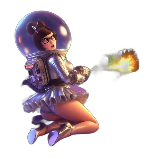 weapon, robot, staff, dress transparent PNG cut-out