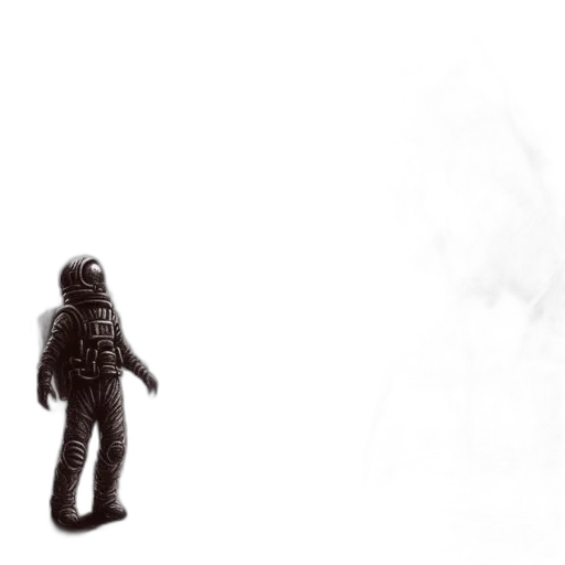 robot, jacket, creature, staff transparent PNG cut-out