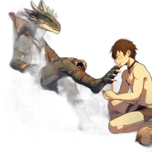 dragon, weapon, sword, creature transparent PNG cut-out