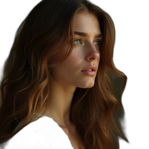 face, hair, crown, jewelry transparent PNG cut-out