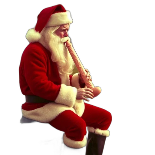 staff, 3d render, santa, claus transparent PNG cut-out