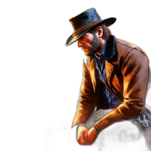 staff, hat, jacket, weapon transparent PNG cut-out