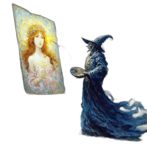 dress, fantasy art, concept art, oil painting transparent PNG cut-out
