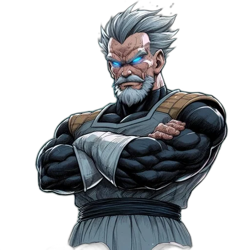 staff, jacket, face, comic book art transparent PNG cut-out