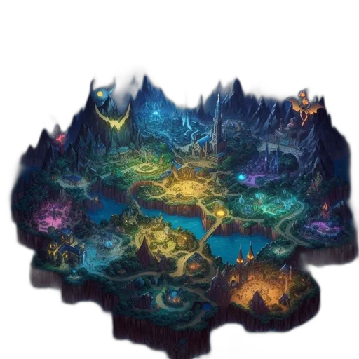 dragon, crown, tree, staff transparent PNG cut-out