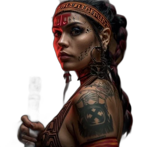 jewelry, face, weapon, staff transparent PNG cut-out
