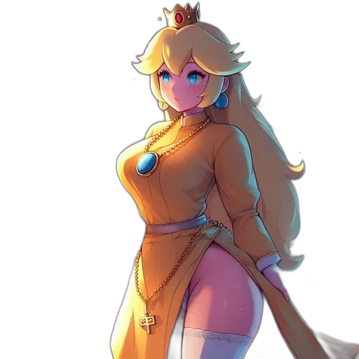 dress, staff, crown, weapon transparent PNG cut-out