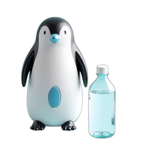 bottle, animal, 3d render, concept art transparent PNG cut-out