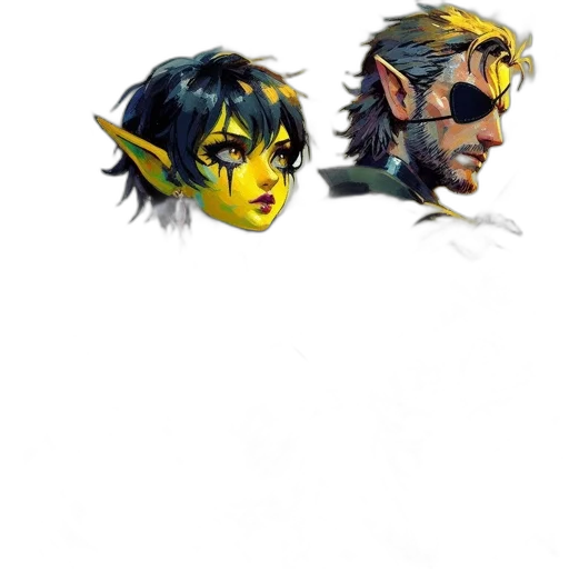 mask, comic book art, concept art, fantasy art transparent PNG cut-out
