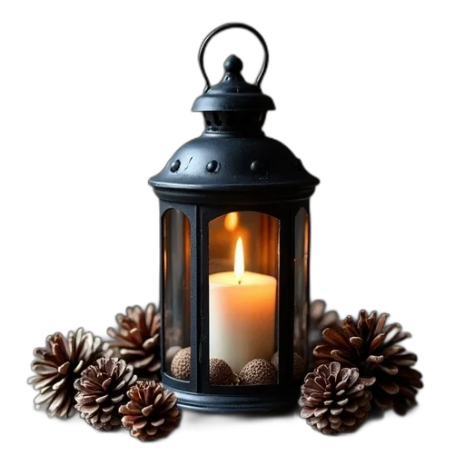 fire, black, candle, lantern transparent PNG cut-out