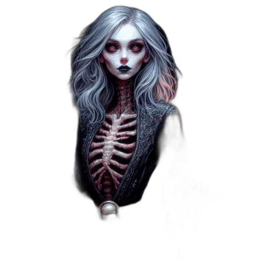 creature, hair, dress, jewelry transparent PNG cut-out