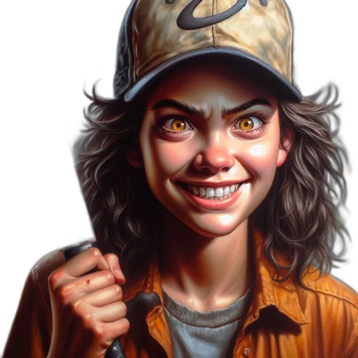face, photorealistic, comic book art, oil painting transparent PNG cut-out
