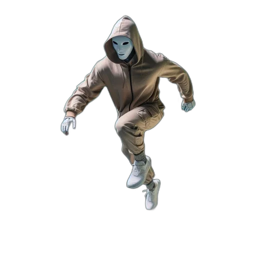 jacket, mask, creature, robot transparent PNG cut-out