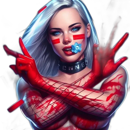 face, mask, comic book art, fantasy art transparent PNG cut-out
