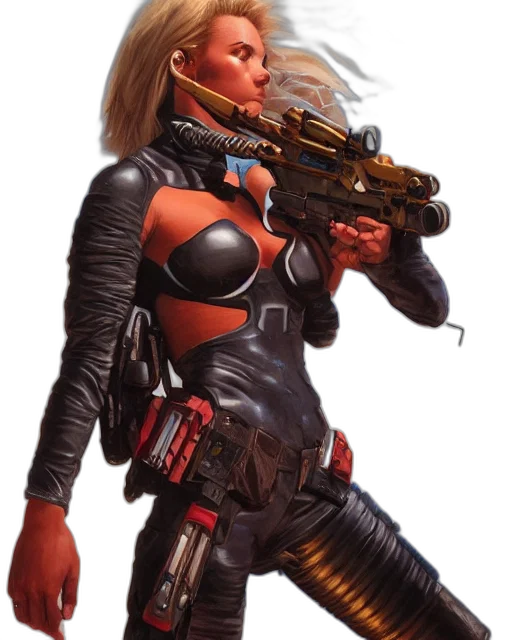 weapon, cyberpunk, concept art, comic book art transparent PNG cut-out