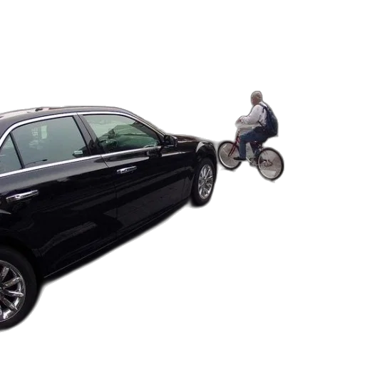 car, man, bicycle, rides transparent PNG cut-out
