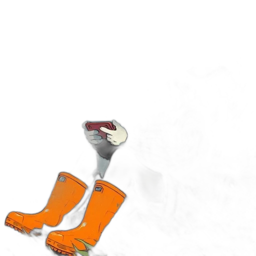shoes, robot, staff, weapon transparent PNG cut-out