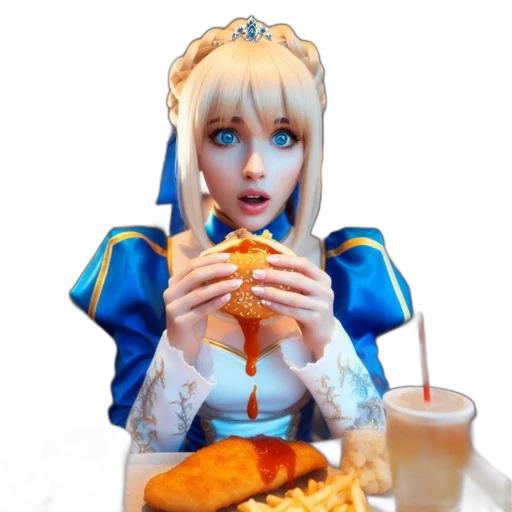 food, robot, dress, face transparent PNG cut-out