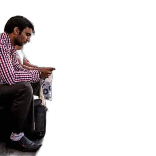 staff, man, plaid, shirt transparent PNG cut-out