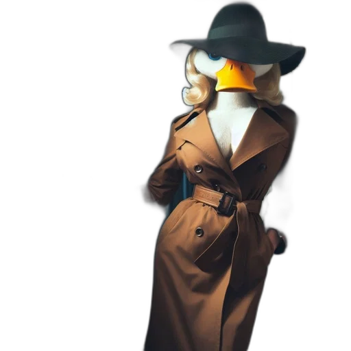 jacket, hat, dress, staff transparent PNG cut-out