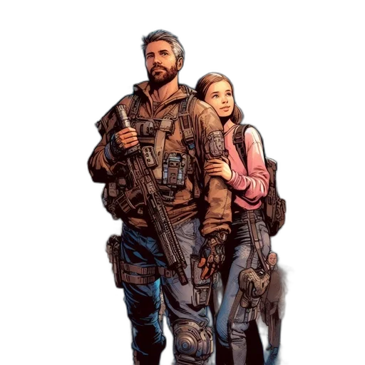 jacket, weapon, concept art, pixel art transparent PNG cut-out