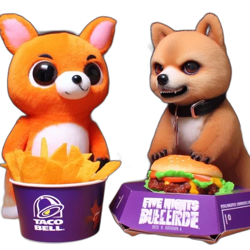food, 3d render, concept art, two transparent PNG cut-out