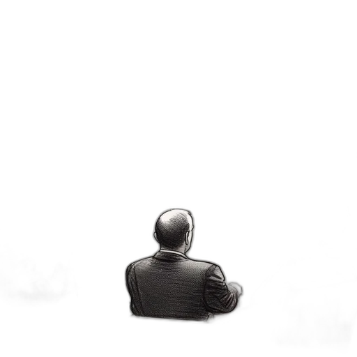robot, jacket, staff, face transparent PNG cut-out