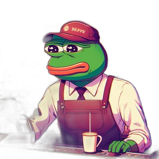 staff, anthropomorphic, frog-like, character transparent PNG cut-out