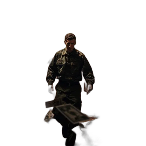 staff, jacket, creature, weapon transparent PNG cut-out