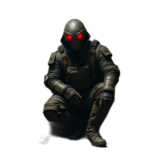 mask, robot, jacket, creature transparent PNG cut-out