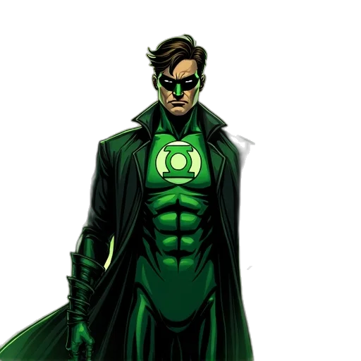 comic book art, concept art, cartoon, green transparent PNG cut-out