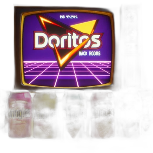 food, vaporwave, retro, advertisement transparent PNG cut-out