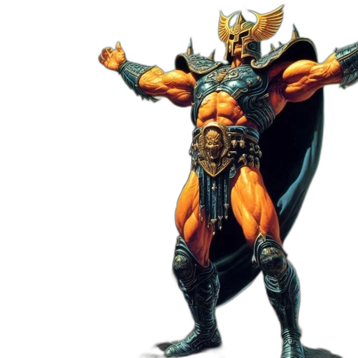 concept art, comic book art, fantasy art, armored transparent PNG cut-out