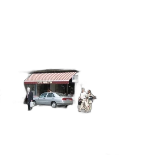 car, furniture, umbrella, building transparent PNG cut-out