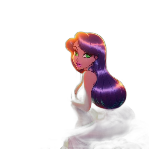 dress, hair, crown, concept art transparent PNG cut-out