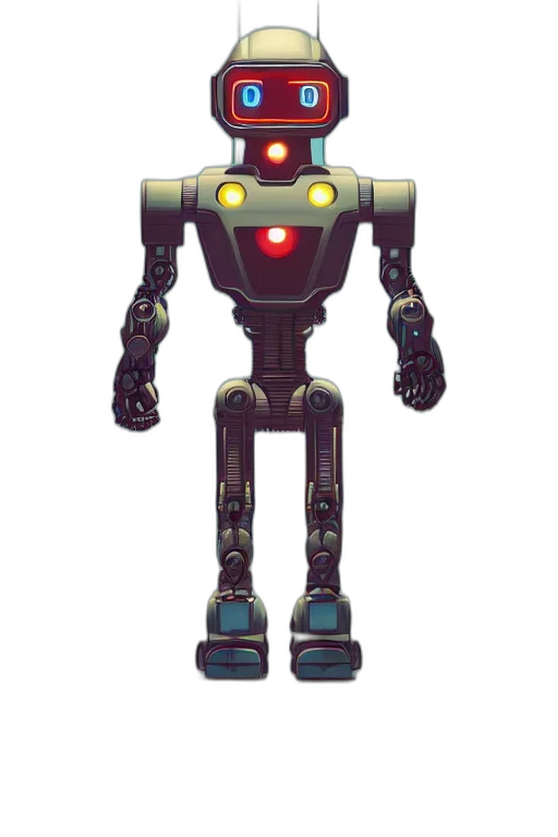 robot, staff, weapon, pixel art transparent PNG cut-out