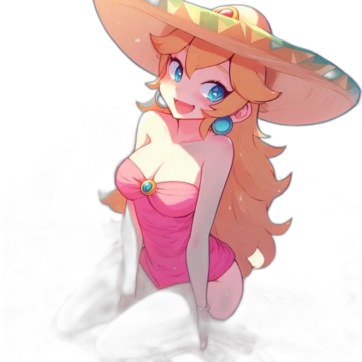 hat, dress, staff, weapon transparent PNG cut-out