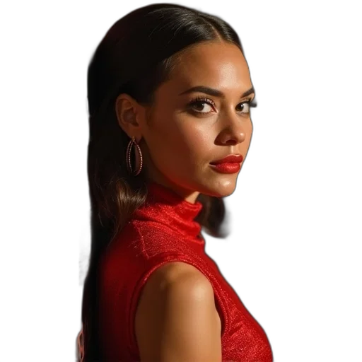 face, dress, jewelry, hair transparent PNG cut-out