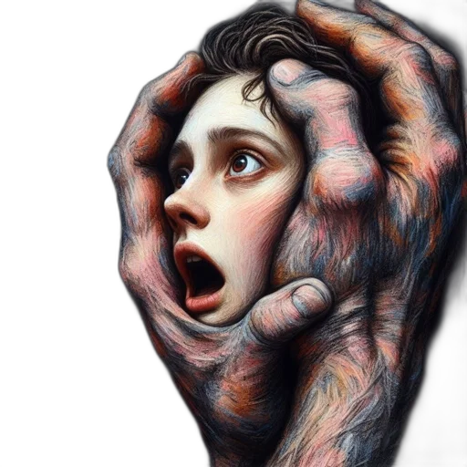 face, creature, mask, hair transparent PNG cut-out