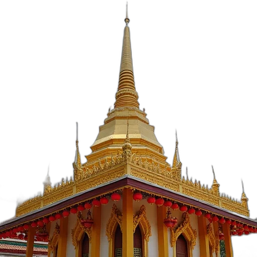 building, crown, staff, photorealistic transparent PNG cut-out